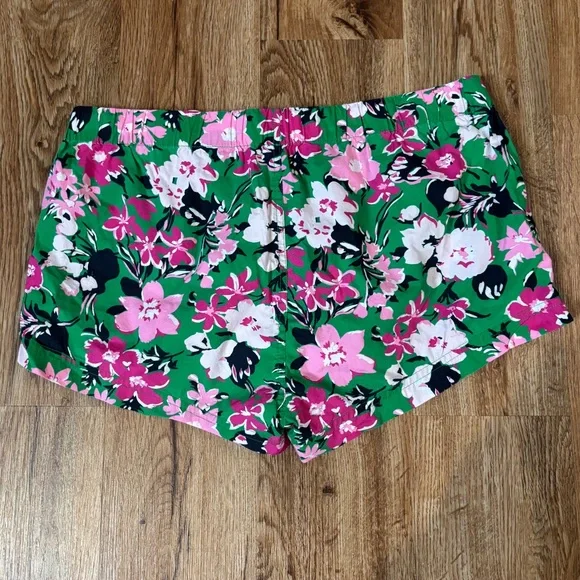J Crew Floral Green Sleep Shorts - Picture 2 of 4